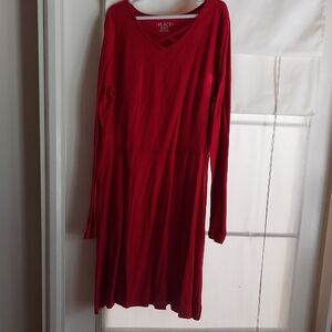 Stylish Red Long Sleeve Kids Dress